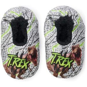Toddler JURASSIC WORLD Fuzzy Babba Slipper Socks  2T-3T Fits Shoe Size 4.5-7.5